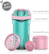Artoid Mode 720ml Aqua Pink Protein Shaker Bottle with Storage Box view 3