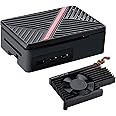 GeeekPi Case for Raspberry Pi 5, Pi 5 ABS Case with Armor Lite V5 Heatsink Fan for Raspberry Pi 5 4GB/8GB (Black)