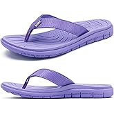 KuaiLu Comfortable Flip Flops for Women with Arch Support Summer Beach Walking Thong Sandals Slip On Indoor Outdoor