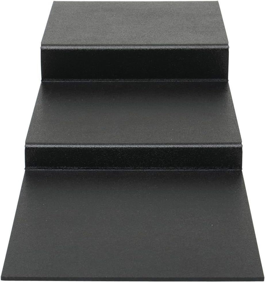 HUBERT Deli Riser 3-Step Flat Black ABS Riser - 12" L x 29 3/4 W x 4 1/4 H