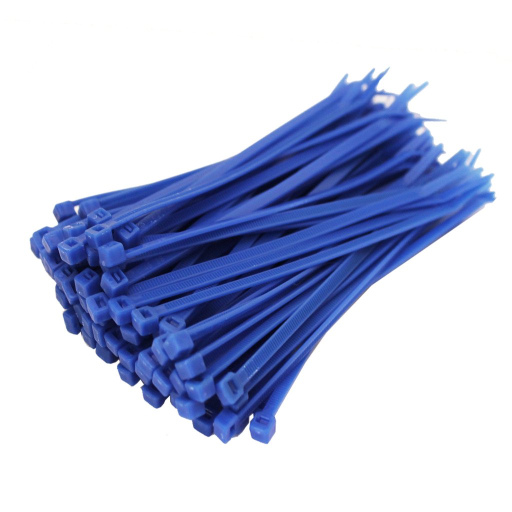 All Trade Direct 200 X Blue Cable Ties 100Mm X 2.5Mm Zip Tie Wraps Bases All Sizes Stocked