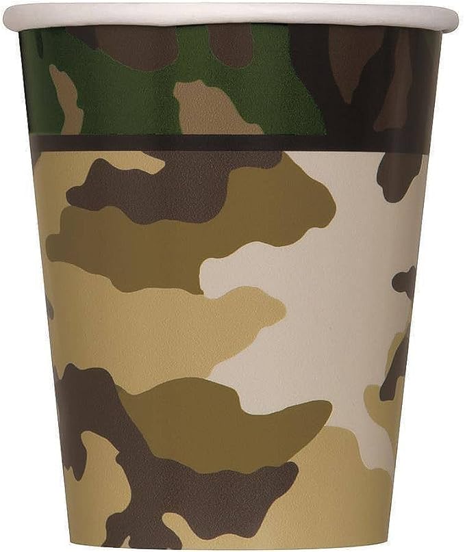 Camouflage 9 oz. Cups 8 Pack Office Products