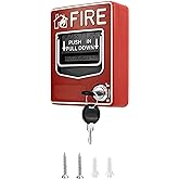 QWORK Wired Dual-Action Fire Alarm Call Point &ndash; Requires Control Panel Integration for Schools, Offices &amp; Warehouses