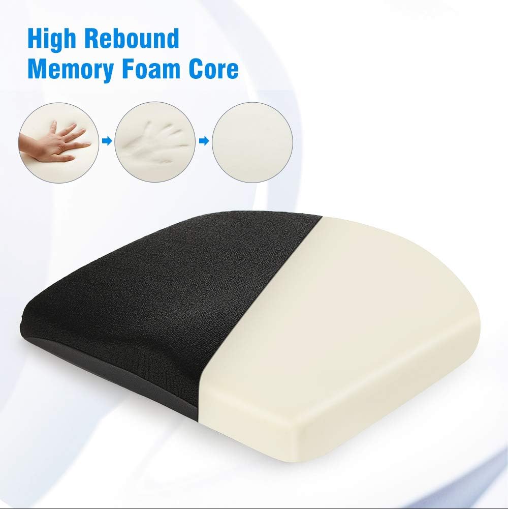 Tsumbay Memory Foam Seat Cushion, Office Soft Seat Cushion with Carry Handle, Washable Cover, Comfortable Coccyx Cushion for Home Office Chair Pad, Car Seat, Wheelchair -Black : Office Products