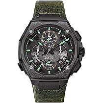 Bulova Men's Precisionist Chronograph SSB Strap Black Dial