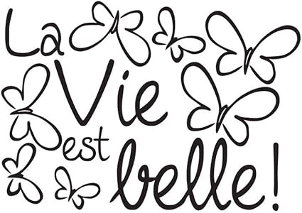 Wanghan La Vie Est Belle Dictons Francais Stickers Muraux Beaux