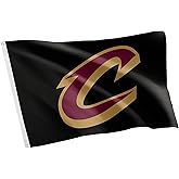 Desert Cactus Cleveland Cavaliers Flag NBA 100% Polyester Indoor Outdoor 3x5 feet National Basketball Association Team Flags (New Branding Flag C)