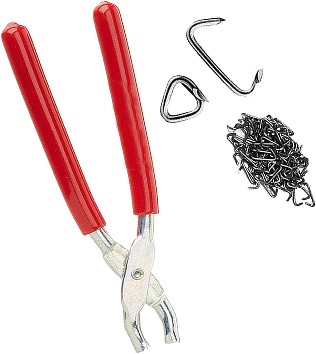 Small Hog Ring Pliers 120 Rings 3 4 Kit For Automotive Upholstery Supplies Tools Amazon Com