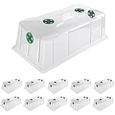 MIXC 10 Pack Humidity Dome 7" Tall Extra Strength, 1020 Growing Trays Cover, Propagation Seed Cloning Lid Vented for 10 x 20 Inch Flat Tray and Seed Starting Germination