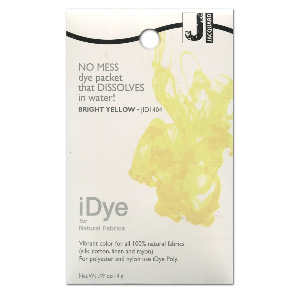 Jacquard iDYE Bright Yellow Fabric Dye for Textiles Using Natural Fibres14g No Mess Packet — image 1