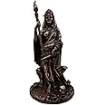 Ebros Gift Pagan Wicca Deity Hecate Statue Greek Goddess of Magic Witchcraft & Necromancy Hekate with She-Dogs Decorative Figurine Triple Goddess Form Feminism Symbol Sculpture (Bronze Patina)