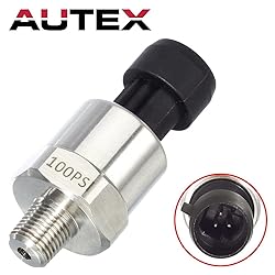 AUTEX 100psi Pressure Transducer Sensor, 0-100 Psi