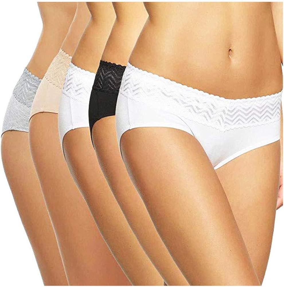Gloria Vanderbilt Womens 5 Pack Full Coverage Hipster at  Women’s Clothing store