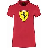 PUMA Scuderia Ferrari F1 Women's Tshirt with Large Scudetto Shield Logo - Red