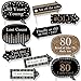 Big Dot of Happiness Funny Adult 80th Birthday - Gold - Birthday Party Photo Booth Props Kit - 10 Piece