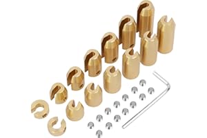 AFEISOL 14 Pack Brass Motorcycle Wheel Weights Refill Kit, Reusable Wheel Spoke Balance Weights Refill Compatible with Super Moto,Vintage,Dual Sport,Metric Cruisers or Other Spoked Wheels(7 Sizes)