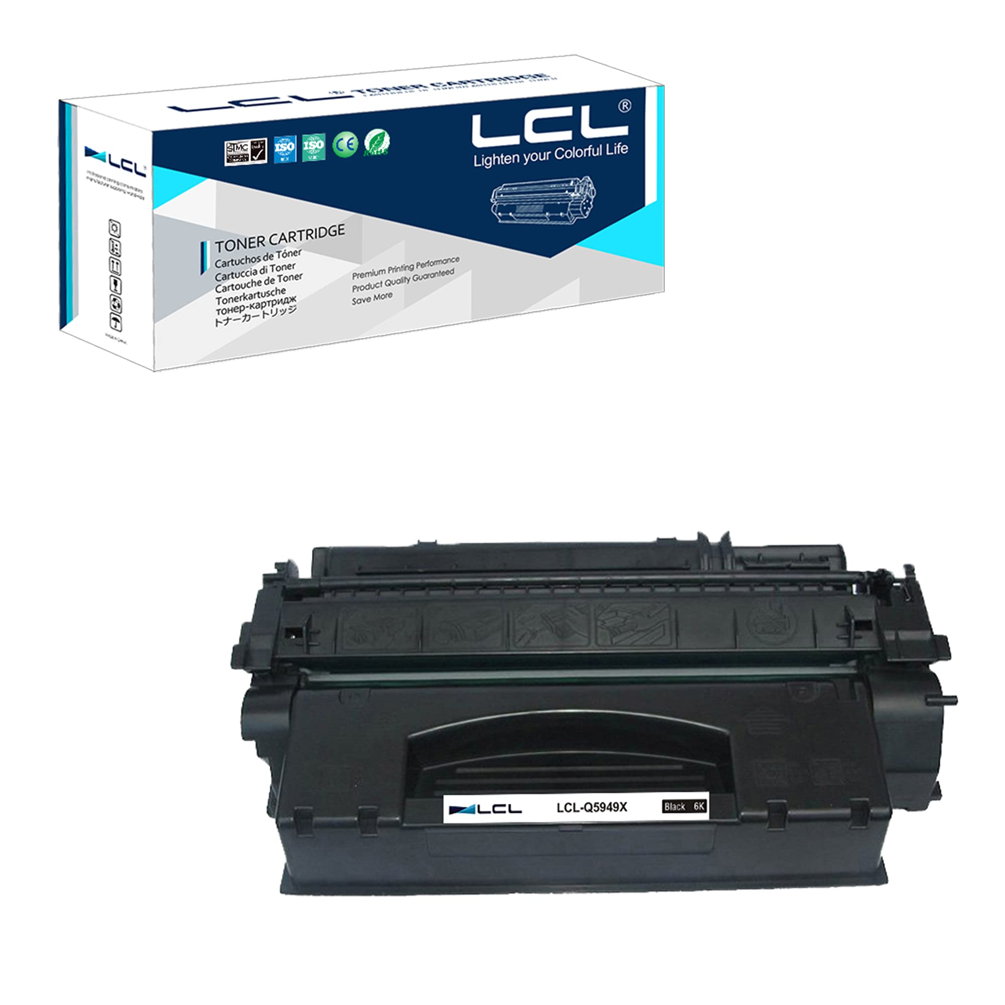 LCL Compatible Toner Cartridge 49X Q5949X CRG-708 6000PAGES (1 Black) Replacement for HP LaserJet 1320 1320N 1320TN 3390MFP 3392MFP 1320nw 1320t 3390 3392