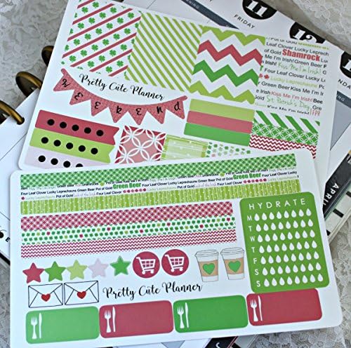 Weekly Planning Stickers / St. Patrick's Day / Erin Condren Stickers / Happy Planner Stickers / Planner sticker set / Planner Decor