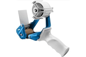 TAPEWELL Heavy Duty Metal Frame 2 Inch Wide Packing Tape Dispenser Gun with Special Ergonomic Handle, 3" Core, Premium Temper