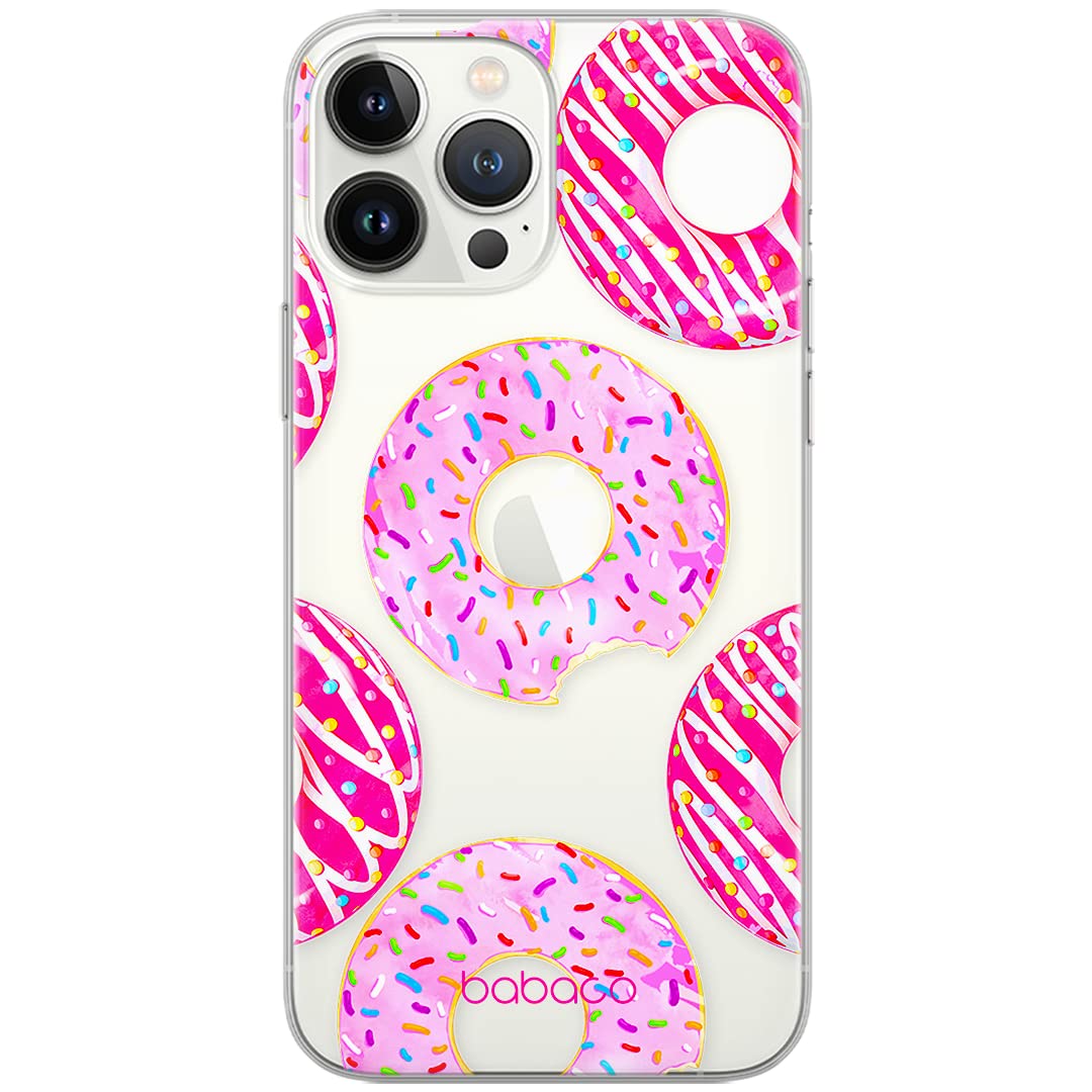 Babaco ERT GROUP mobile phone case for Apple Iphone 12/12 PRO original and officially Licensed pattern Donut 002 optimally adapted to the shape of the mobile phone, partially transparent