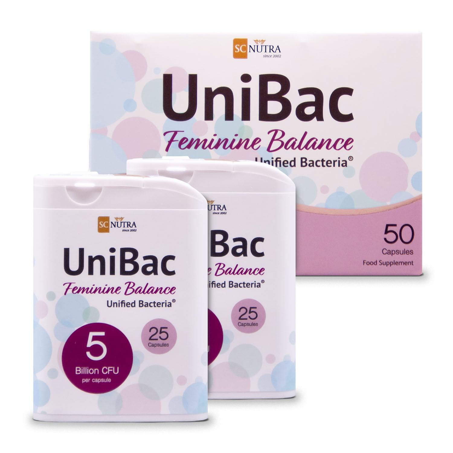 Probiotics for Women | Vaginal Probiotics | Thrush, Cystitis, UTI & Bacterial Vaginosis | UniBac Feminine Balance Intimate Flora | Capsules – 50 Count
