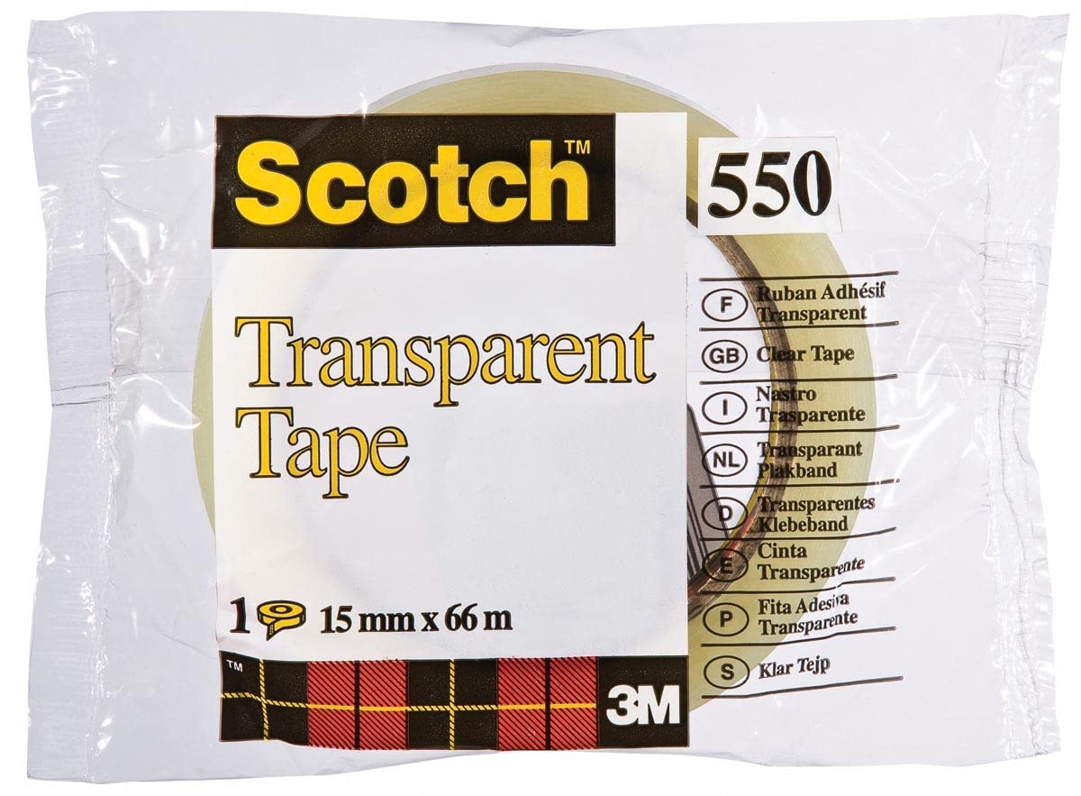 3M 48903 Clear Heavy Duty Scotch Tape 15mm x 66m Blue
