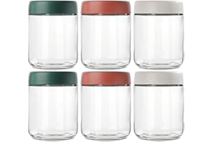Overnight Oats Jar,16 OZ - Set Of 6,Overnight Oats Containers With Lids,Mason Jars,Chia Pudding Jars With Lids, Oatmeal Conta