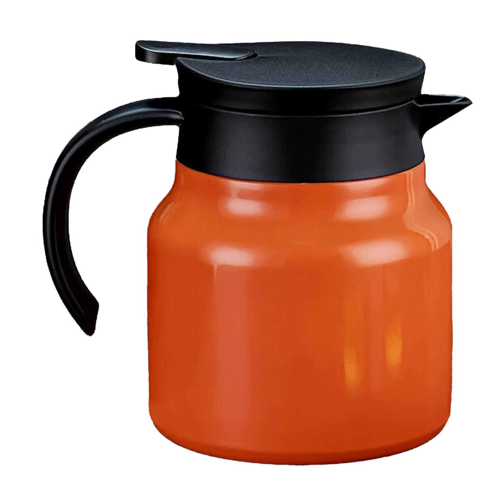 Thermal Coffee Teapot, Insulated Teapot Detachable 1000ml Sturdy Portable Easy to Clean for Kitchen (Orange)