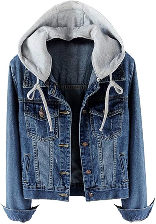 hoodie jean jacket womens