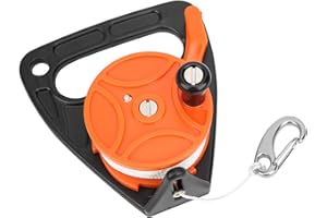 150ft Diving Wreck SMB Dive Reel Kayak Anchor with White Nylon Line and Bolt Snap for Underwater Diving Snorkeling
