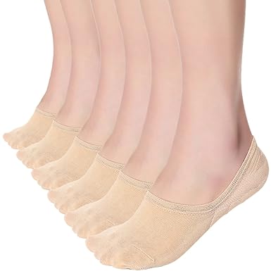 RedMaple 5 oder 6 Paar Baumwoll Sneaker Ballerina Socken Atmungsaktiv Damen Unsichtbar Kurzsocken Loafer mit Anti Rutsch Grif