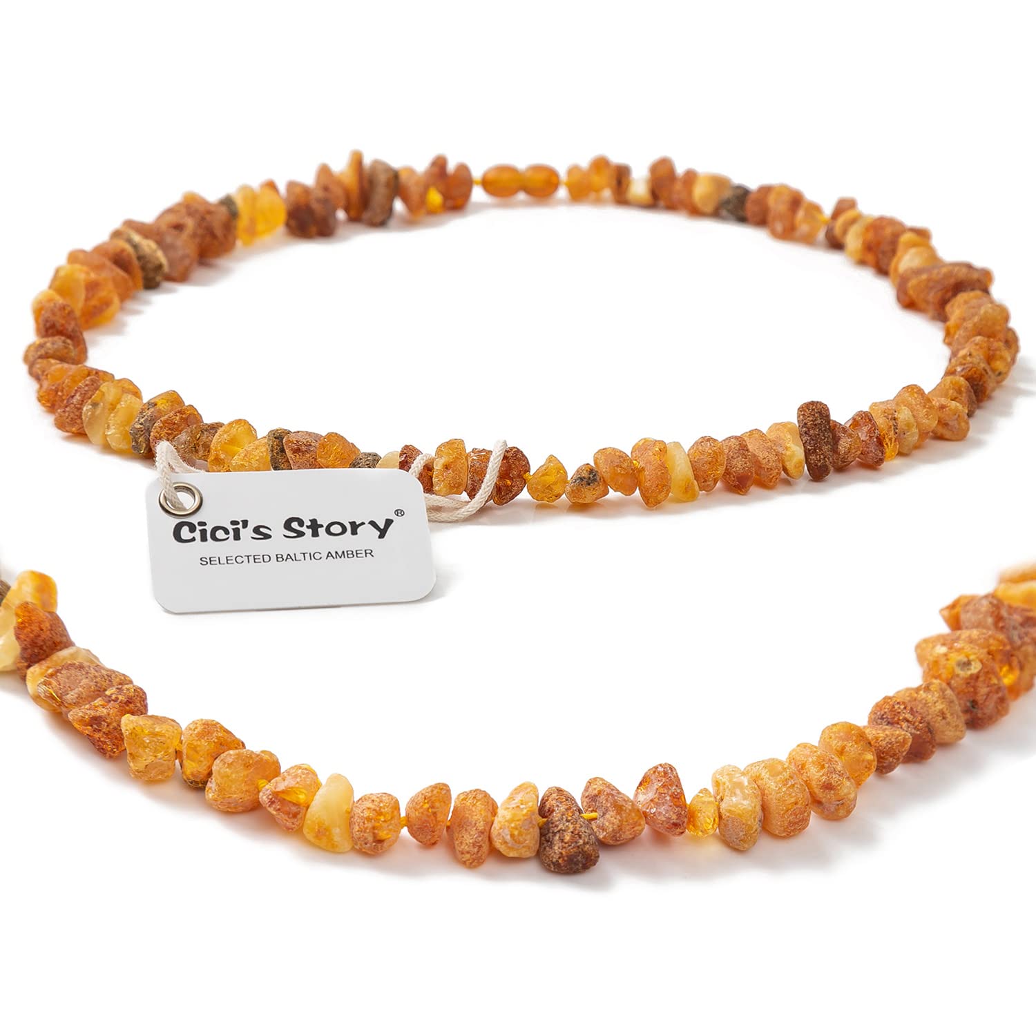 Amber Collar for Dogs and Cats - Certified Premium Quality Raw Baltic Sea Amber - 38cm