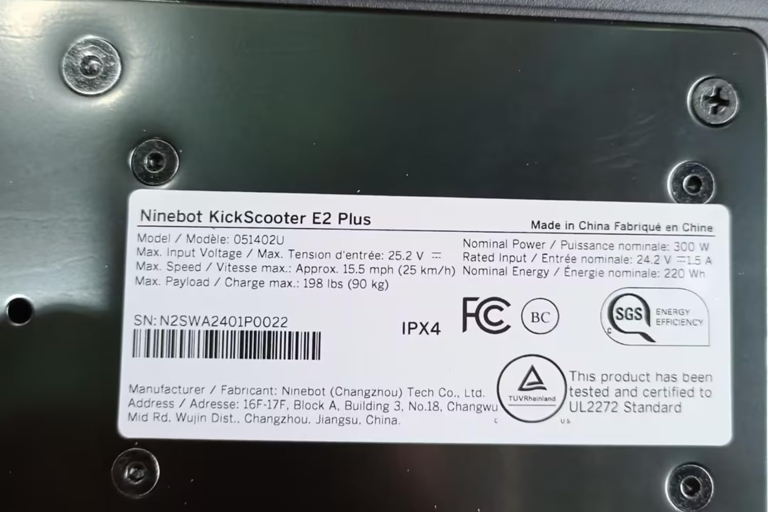 Segway Ninebot E2 Plus Electric KickScooter- 300W Brushless Motor, Up to 15.5 Mile Range & 15.5 MPH, 8.1
