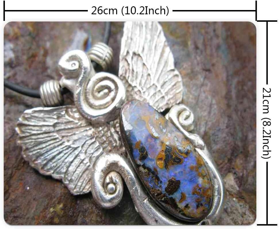 Mouse Pad Rectangle Mouse Pad Art Jewel Silver Jana Vesel¨¢ Art Clay Silver Opal #644835 Team 800mm300mm3mm