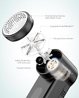 homeasy Fabric Shaver Portable Lint Remover 2 Speeds 6-Leaf Blades Black view 3