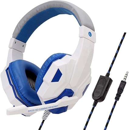 Amazon Co Jp ヘッドセットゲーミングヘッドセット 素晴らしいサウンド マイク付き 快適 丈夫 掃除が簡単 コンピューターps4スイッチに最適 White 家電 カメラ