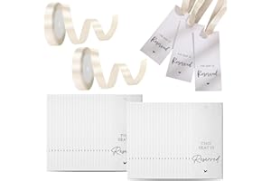 Liyquint 24Pack Reserved Seating Signs for Wedding Chairs with Ribbon, Elegant Reserved Signs for Wedding Ceremony, Outdoor E