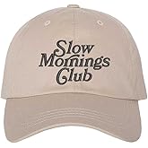 DSY Lifestyle Slow Mornings Club Embroidered Baseball Hat