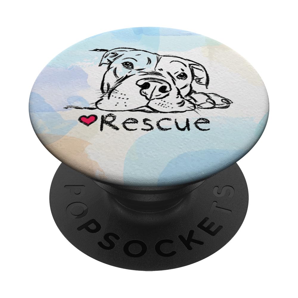 Pitbull Mom Pitbull Dad Best Pitbull Mama Dog Rescuer Rescue PopSockets Adhesive PopGrip