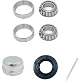 Trailer Wheel Hub Kit, 25mm Axles 30205 Bearings, TC 30x52x10mm Seal | 30205 Bearings, TC 30x52x10mm Seal, 52mm Dust Cover
