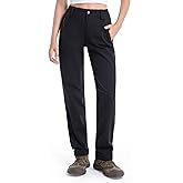 Women's Hiking Pants Quick Dry Lightweight Water Resistant Elastic Waist Cargo Work Pants with Zipper Pockets