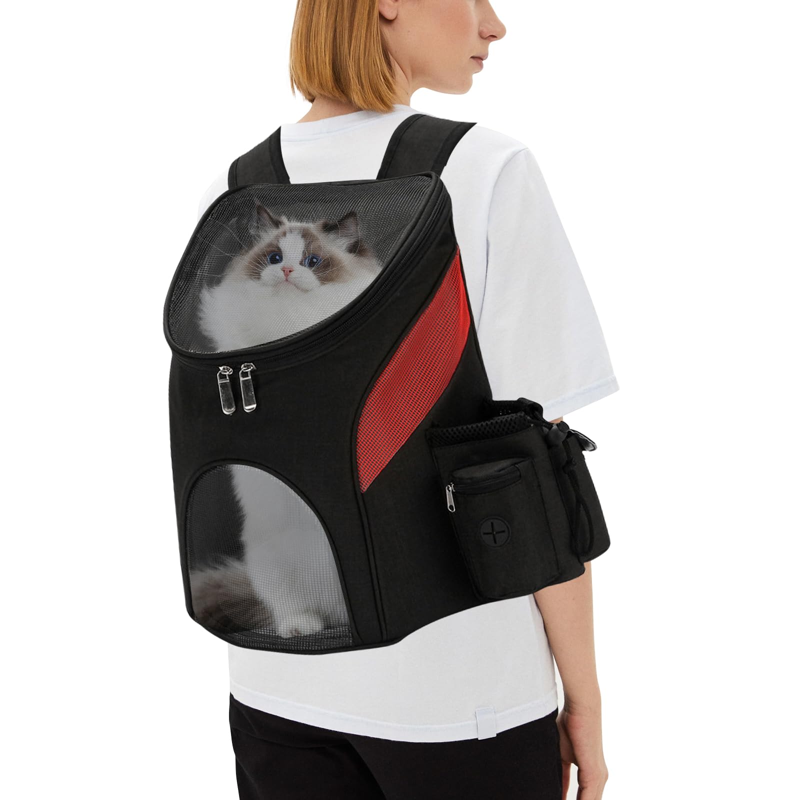 PETCUTE Cat dog carrier backpack small dog carrier bags with removable mat pet travel carrier backpack