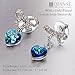QIANSE Earrings Gifts for Her for Women Hypoallergenic Blue Heart Crystal Earrings for Women Teen Girls Earrings for Wife Girlfriend Christmas Birthday Gifts Jewelry Gifts for Her