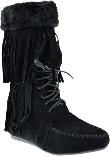 black moccasin boots