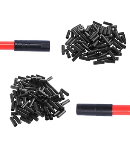 Lot De 100 Embouts De Câble De Frein Pour Vélo – Laiton 5 Mm – Argent – VTT Et Route