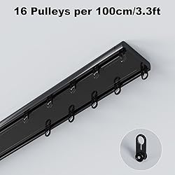 KUZRZNH Double Row Curtain Track Ceiling