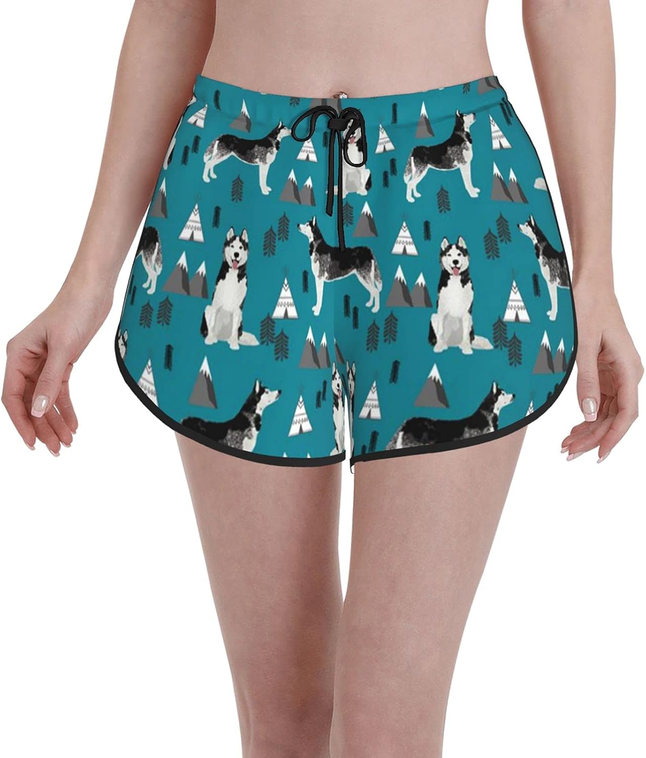 ROCKETSHEAD Siberian Huskies Mountains Pet Woman's Swimsuit