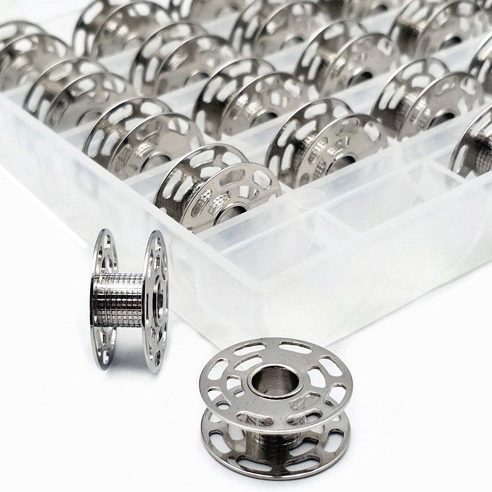 YEQIN 25PCS BOBBINS with Clear Box 0060265000QW - BERNINA bobbins 0060265000 180 185 190 200 435 450 640 730E 1000 1630