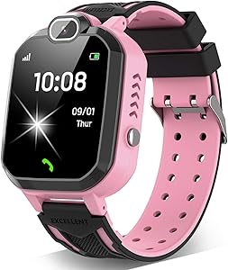 Kids Smart Watch for Boys Girls - Kids Smartwatch Phone with Calls 7 Games Music Player Camera Alarm Clock Calculator SOS Calendar Touch Screen Children’s Smart Watch for Kids Birthday Gifts(Pink)