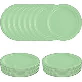 SietDESEO 50 PCS Sage Green Paper Plates 10 Inch Large Disposable Plates Dessert Plates Sage Dinner Plates for Wedding Baby Shower Birthday Party Supplies